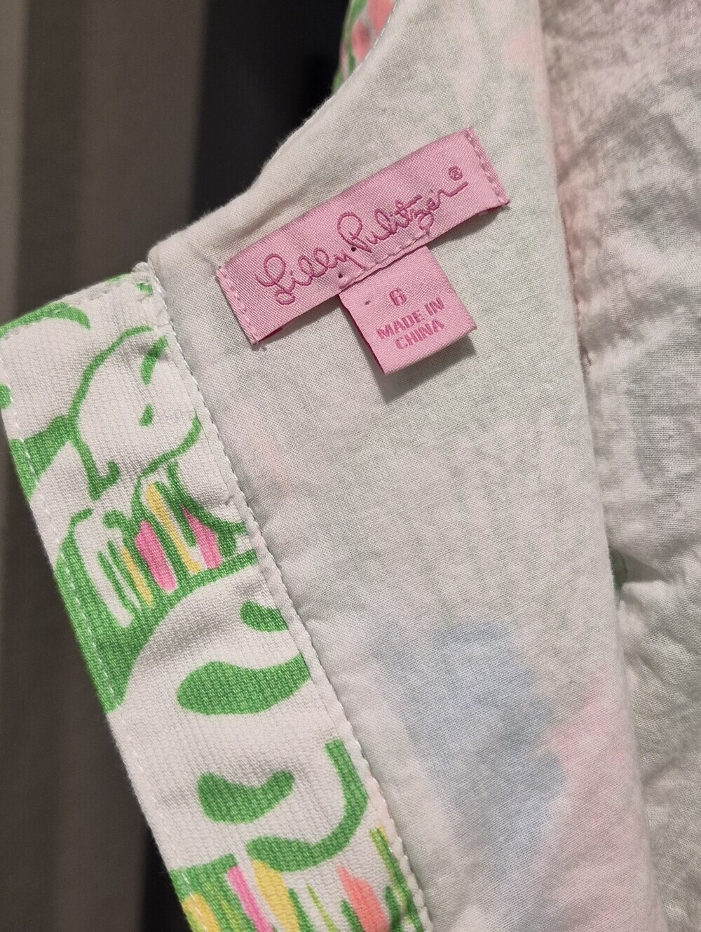 Lilly Pulitzer Bright Floral Shift Dress Green, Pink, Blue & Yellow, Size 6, EUC - Picture 4 of 9